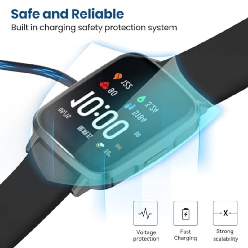 Smart Watch Charger for YOUSOKU H97PRO H97/Butele H69 H39plus/Nyonio H97/JOYELE H79/Slothcloud H97PRO H97/MgaoLo H97PRO H79 H99 H39R Smart Watch, Magnetic Watch Charger 3.3ft - Image 4