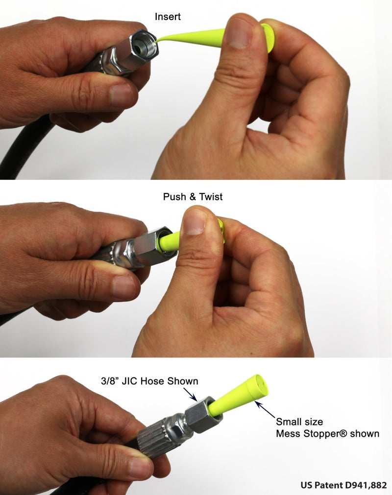 Mess Stopper Universal Oil Service Rubber Plugs and Caps Kit, 4 Medium, 4 Small Sizes, Round - Image 3