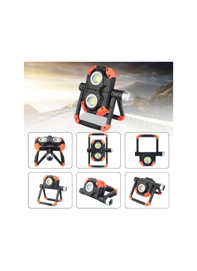 PROMASS promass Work Light LED Rechargeable USB 5 Modes Working Lights 360° Rotation Folding Portable 2 COB 1500 LM Endurance 4-10h Magnetic Base Outdoor Flashlight for Garage Car Repairing Camping Emergency  - Image 4