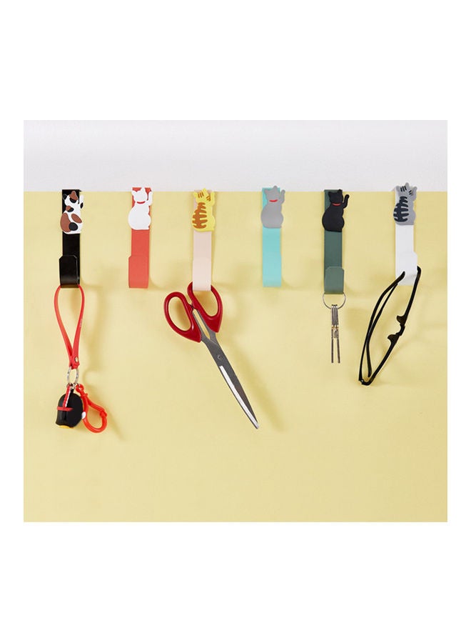 Cartoon Cat Design Hanging Removable Hook Black - Image 2