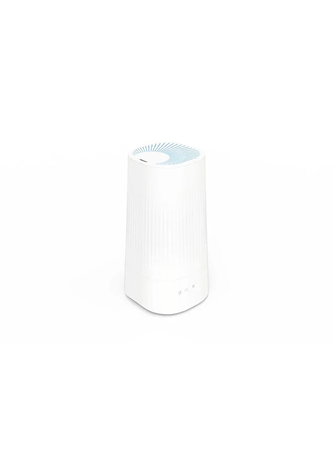 دانوب هوم Tulip Top Filling Cool Mist Humidifier With Ultrasonic Technology For bedroom Baby Room Home And Office 7 Color Night Light 4L 18.6X18.6X35Cm White