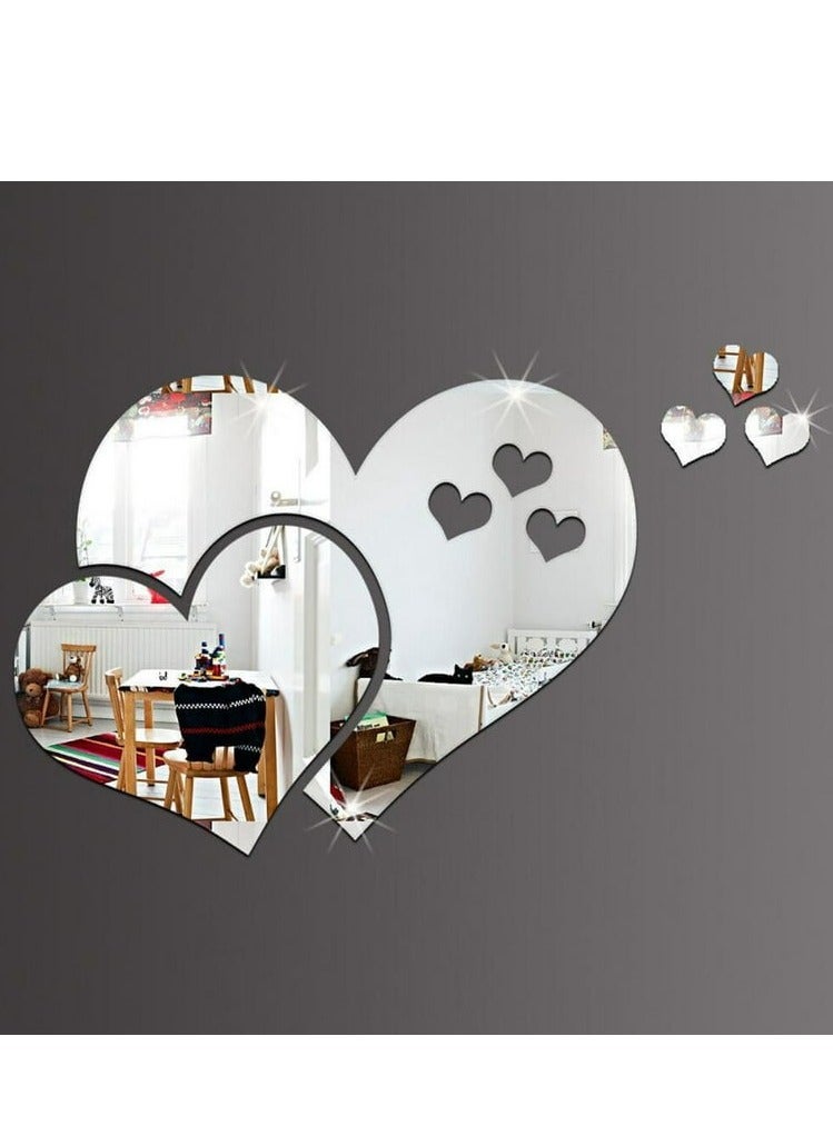 Heart Shape Mirror Wall Sticker 3D - Image 4