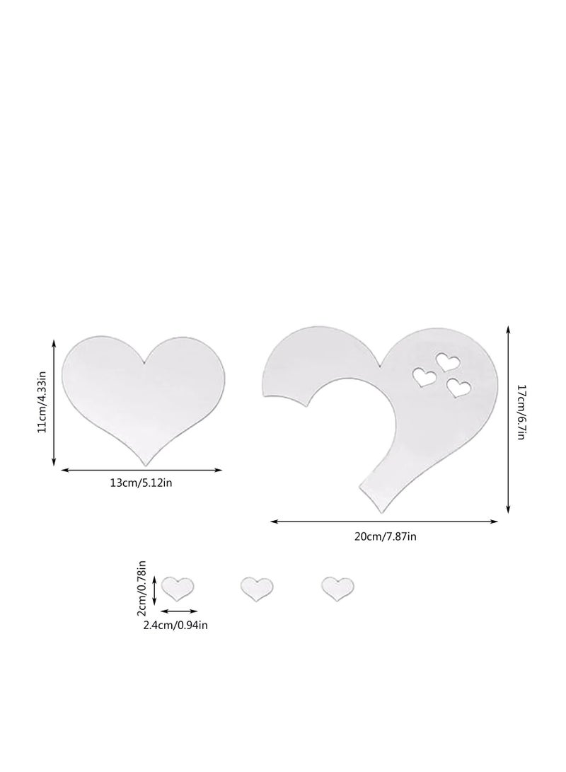 Heart Shape Mirror Wall Sticker 3D - Image 5