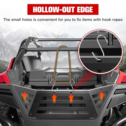 LitMiRaCle Rear Cargo Bed Extender Tailgate Fit for RZR PRO XP/PRO S/Turbo R 2020-2025, Black Heavy Duty Steel Back Enclosure Rack Accessories - Image 5