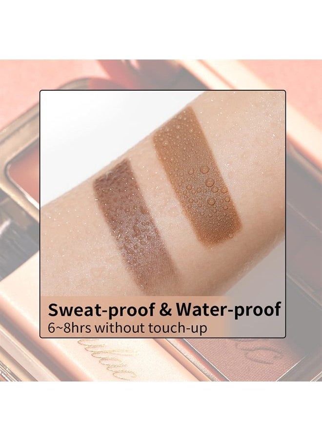 Oulac - Waterproof Eyebrow Powder Kit with Brow Brush 2 in1 Long Lasting Instant Eyebrow Pomade & Powder Natural Makeup for Sparse Brows 3.2 g/0.11 oz, (Taupe） - Image 1