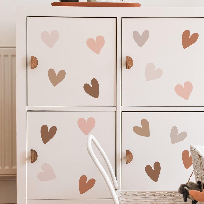فيندوات ملصقات حائط على شكل قلب بوهو لغرفة نوم الفتيات، ملصقات حائط قابلة للإزالة، ديكور غرفة الأطفال، رسومات جدارية من الفينيل، ديكورات لطيفة DIY - Image 4