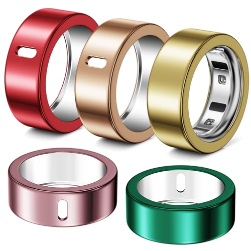 Hexasider 5 Pack Ring Cover Compatible with Oura Ring Gen 4/Oura Ring Gen 3 Horizon/Heritage, Abrasion-Resistant TPU Case for Oura Ring Protector Accessories for Oura Size 7 - Image 1