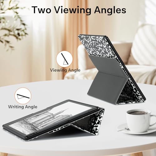 CoBak Stand Case for Kindle Scribe - Premium Folio Leather Cover with Pen Holder, Auto Sleep/Wake, and Stand Feature - Compatible with 10.2 Inch Kindle Scribe (2022/2024 Release) - Image 2