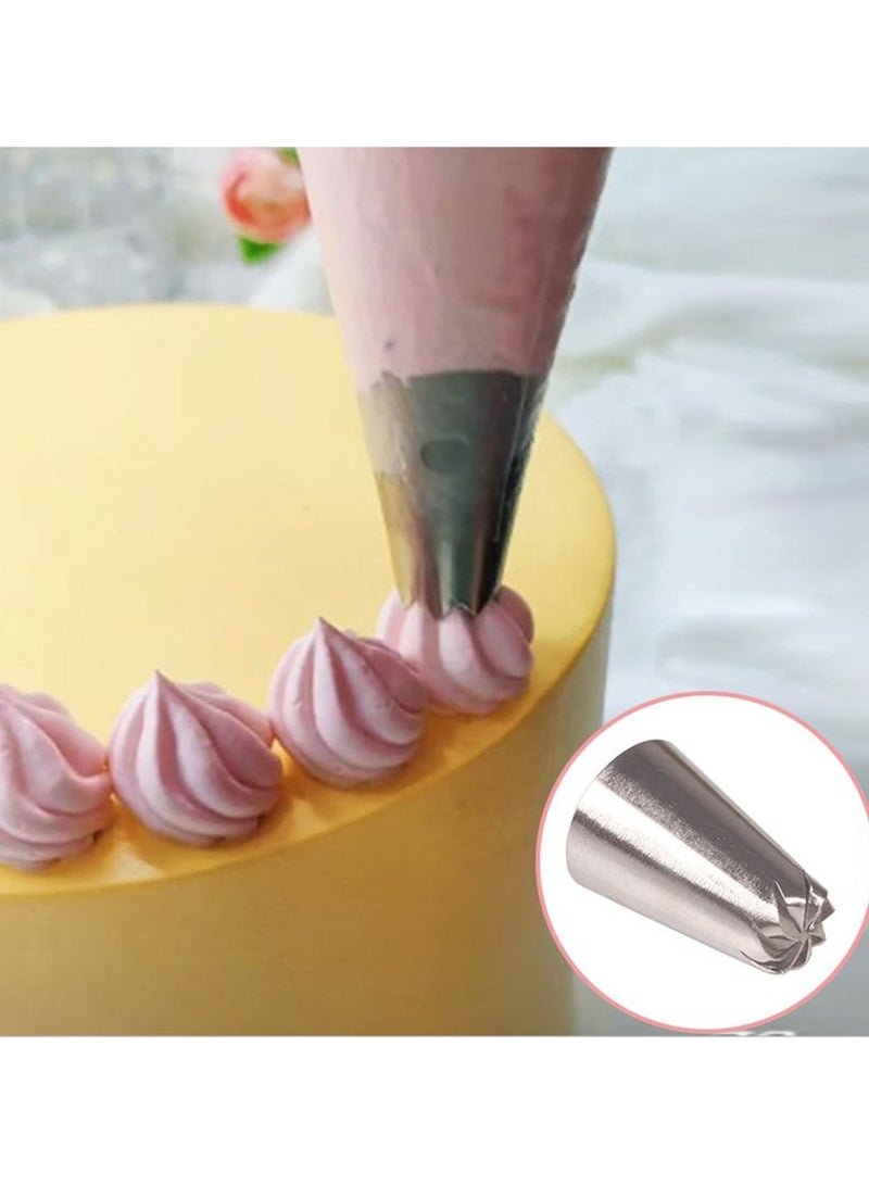 إم آر إف 3pcs الفولاذ المقاوم للصدأ الأنابيب تلميح فوهة الأنابيب زينة الكعكة الكعكة الكعكة الكعكة الجليد زينة زينة عدة نصائح الخبز الصقيع مجموعة أدوات bh108 - Image 5