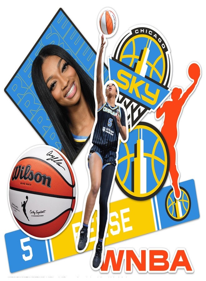 Desert Cactus Angel Reese Chicago Sky WNBA Women's National Basketball Association Officially Licensed Sticker Vinyl Decal Laptop Water Bottle Car Scrapbook (P2) - Image 1