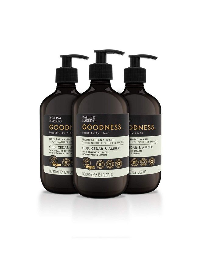 Baylis & Harding غسول يدين بخور العود والأرز والعنبر 500 مل عبوة من 3 - Image 2