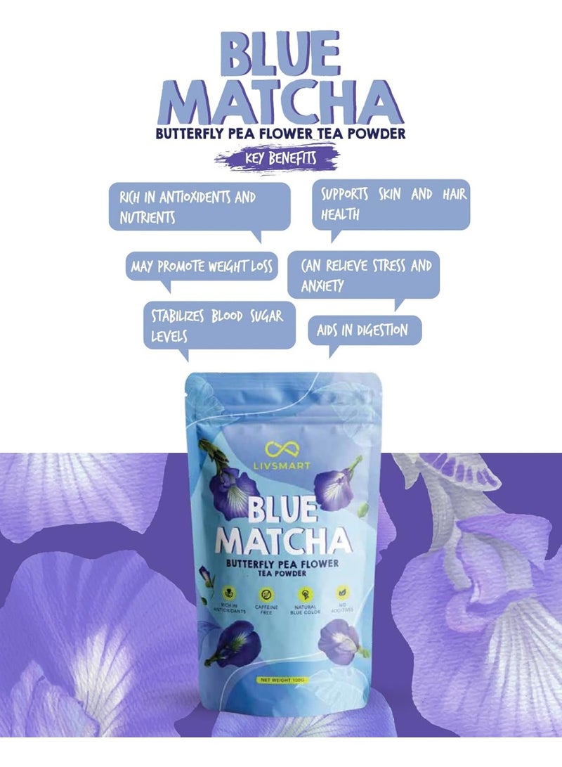 LIVSMART Blue Matcha 100g - Image 4
