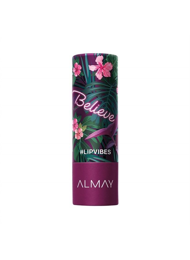 Almay Lip Vibes Lipstick with Vitamin E Oil & Shea Butter by Almay, Matte Finish, Hypoallergenic, Believe, 0.14 Oz - Image 1