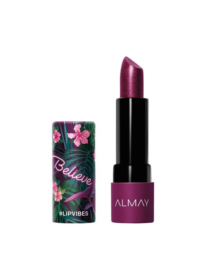 Almay Lip Vibes Lipstick with Vitamin E Oil & Shea Butter by Almay, Matte Finish, Hypoallergenic, Believe, 0.14 Oz - Image 3
