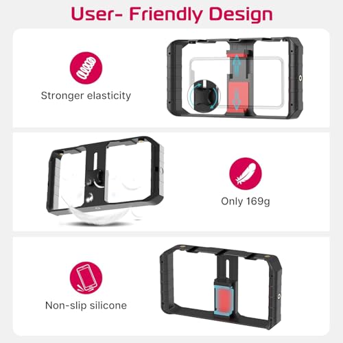 ZODUCT Rig Smartphone Video Stabilizer Mount for Video, Film Maker, Rig Phone, Handle Grip Bracket Holder Mount Compatible with iPhone and Android - Image 4