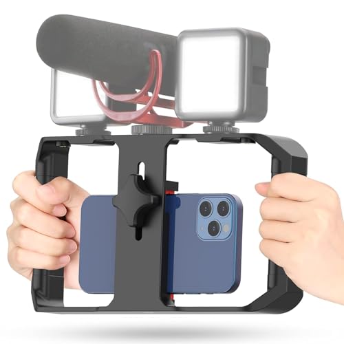 ZODUCT Rig Smartphone Video Stabilizer Mount for Video, Film Maker, Rig Phone, Handle Grip Bracket Holder Mount Compatible with iPhone and Android - Image 3