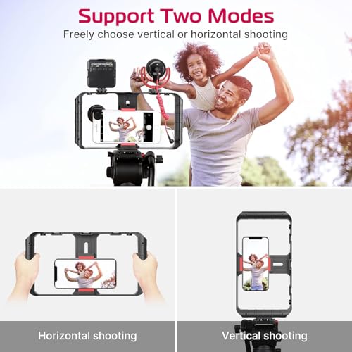 ZODUCT Rig Smartphone Video Stabilizer Mount for Video, Film Maker, Rig Phone, Handle Grip Bracket Holder Mount Compatible with iPhone and Android - Image 2