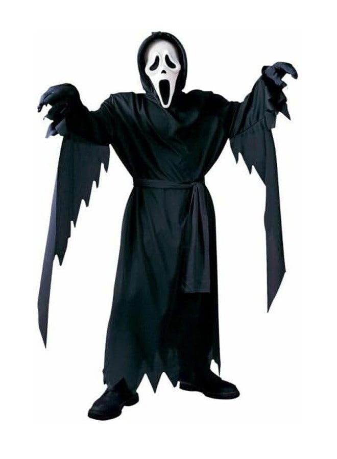 Brain Giggles Scream Ghost Face Fancy Dress Costume with Mask Dress Up Horror Costume Set - Large - Image 1