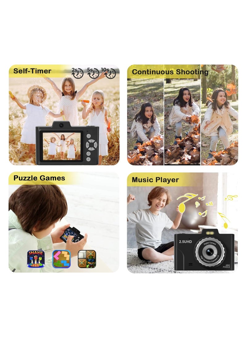 IqwiCam Digital Camera, Point and Shoot Camera with 64GB SD Card, Kids Camera with 16X Zoom, Face Detect, Smile Capture, Anti Shake  - Image 5
