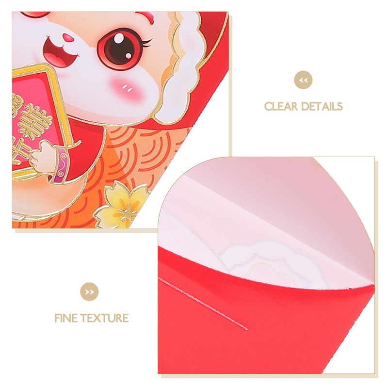 Year Of Snake Red Envelopes Set 36pcs Traditional Lucky Money Packets For 2025 Chinese New Year - Image 4