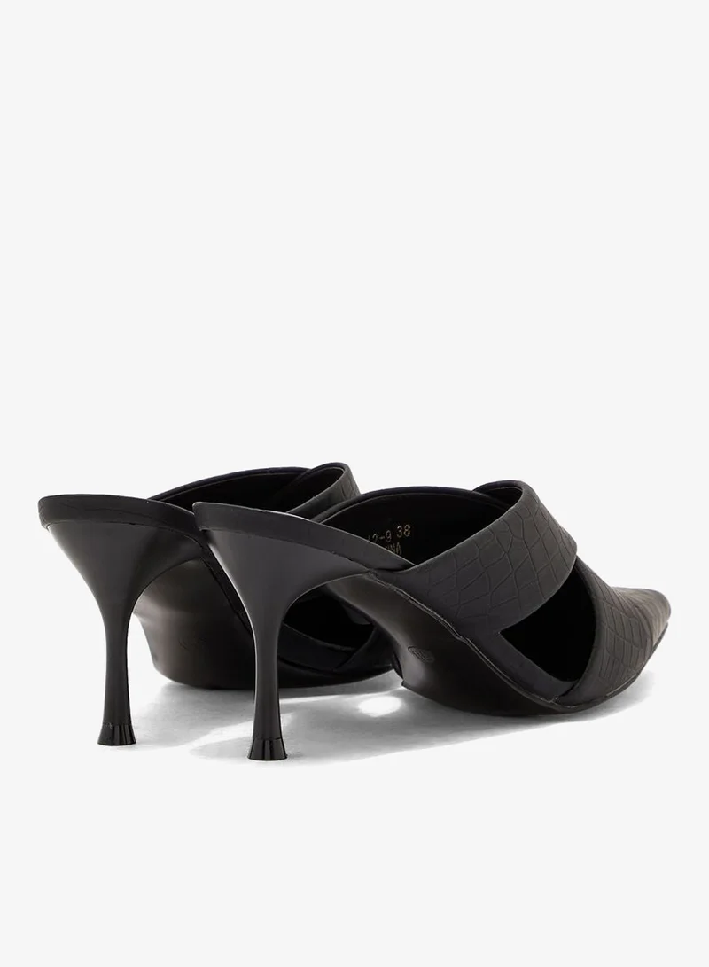 ايلا حذاء بكعب عالي نمط جلد تمساح