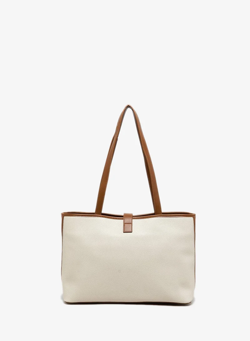 ANNE KLEIN Anne Klein Contrast Detail Pu Tote Bag