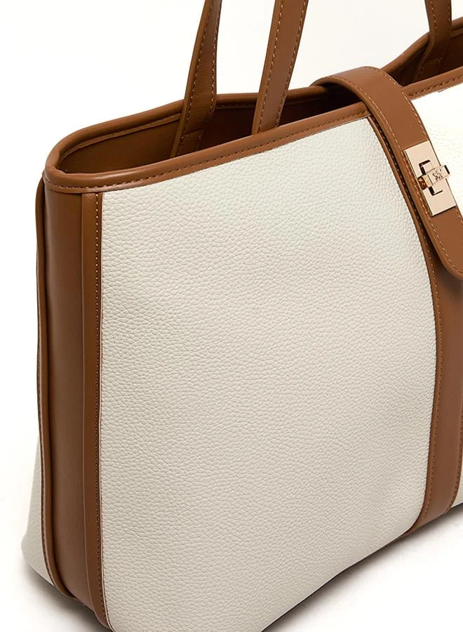 Anne Klein  Contrast Detail PU Tote Bag for Women | Best Price UAE