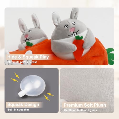 IFOYO Hide and Seek Dog Puzzle Toys, Plush Interactive Puppy Toys for Small, Medium Dogs, Easter Puppy Essentials - Image 4