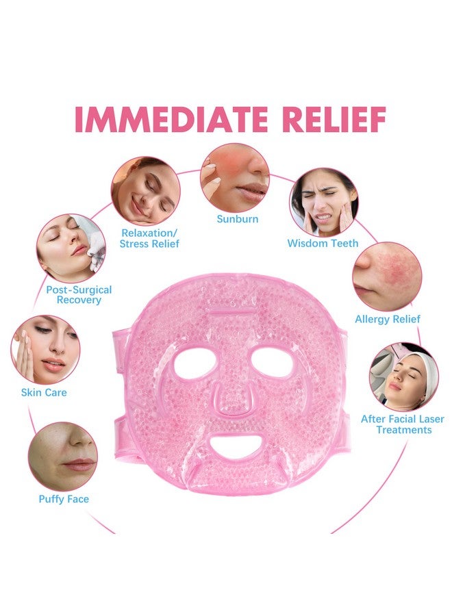 لوتفانسي كمادات ثلج للوجه من لوت فانسي، قناع ثلج للوجه قابل لإعادة الاستخدام، قناع عين بارد بحبيبات الجل، كمادات ساخنة وباردة للانتفاخ، روتين العناية بالوجه، التعافي بعد الجراحة، الصداع، العناية بالبشرة، العناية بعد الليزر - Image 2