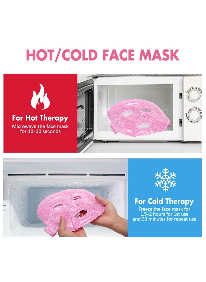 لوتفانسي كمادات ثلج للوجه من لوت فانسي، قناع ثلج للوجه قابل لإعادة الاستخدام، قناع عين بارد بحبيبات الجل، كمادات ساخنة وباردة للانتفاخ، روتين العناية بالوجه، التعافي بعد الجراحة، الصداع، العناية بالبشرة، العناية بعد الليزر - Image 5