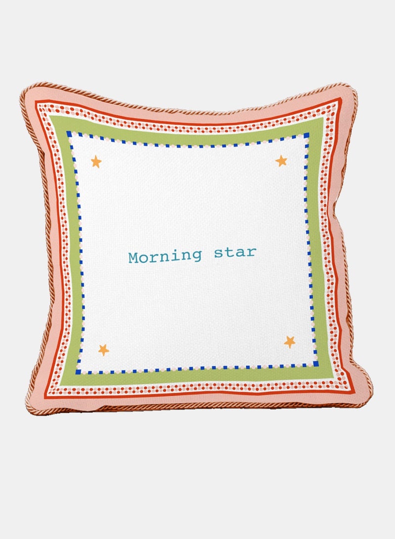 Baci milano Decorative Cushion 45×45 cm with Embroidered Pomegranate Design – Stuffed Throw Pillow – Vacuum Packed – 75% Cotton, 25% Polyester – Ready to Use Accent Pillow for Home, Sofa, or Bed - Image 2