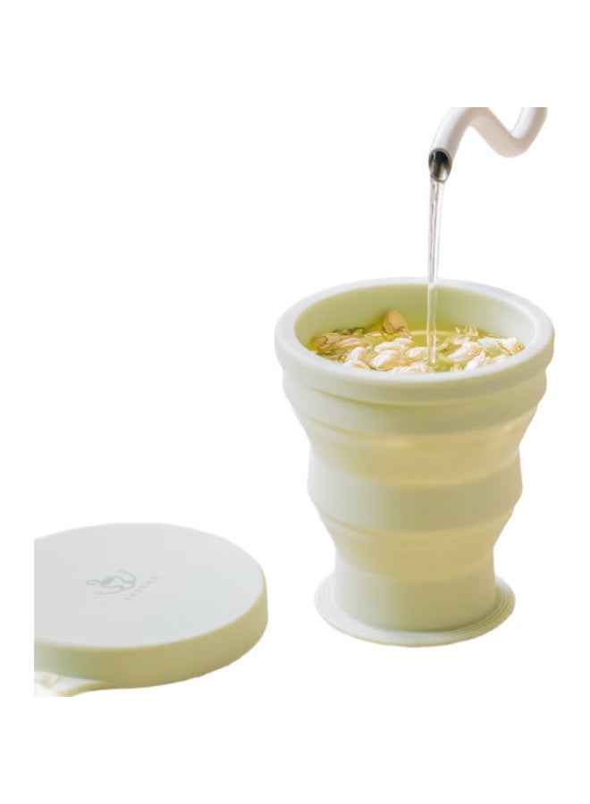 SHUEHO Foldable Tree Silicone Water Bottle, Portable Outdoor Cup, Travel Essential, Collapsible Mouthwash Cup, Tea Cup, White - Image 3