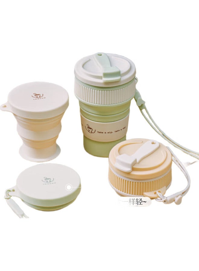 SHUEHO Foldable Tree Silicone Water Bottle, Portable Outdoor Cup, Travel Essential, Collapsible Mouthwash Cup, Tea Cup, White - Image 2