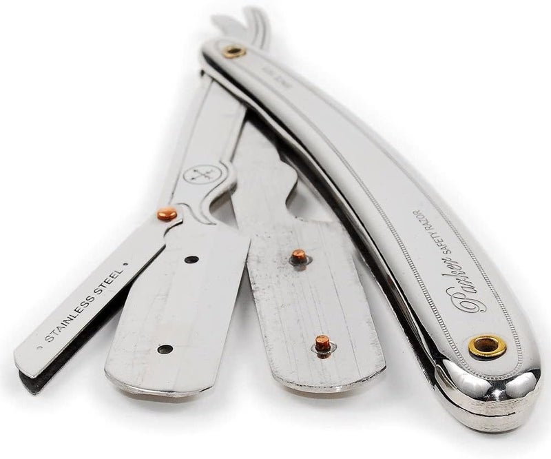 Parker Safety Razor Parker Men’s SR1 Stainless Steel Straight Edge Razor with 5 Platinum Blades - Image 3