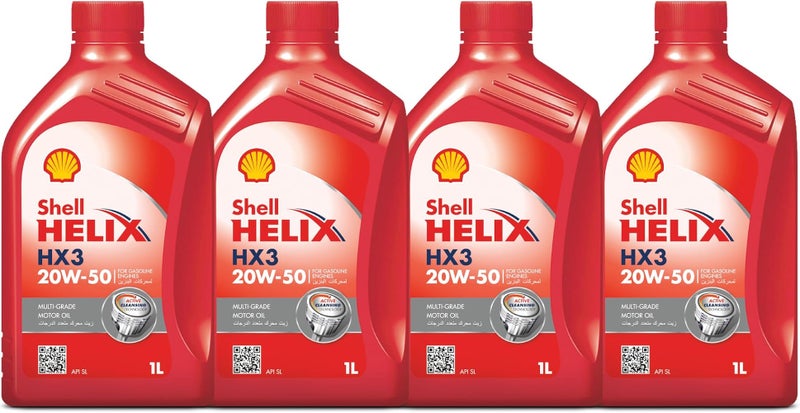 شل شحم المحرك Shell Helix HX3 20W-50 (1 لتر x 12 علبة) - Image 5