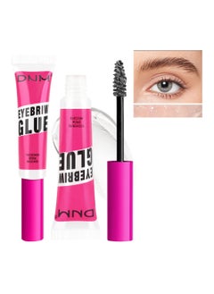 Excefore Brow Mascara, Brow Fast Sculpt, Waterproof, Transfer-proof, Brush to Fill in Eyebrows And Cover Gray Hairs, Cruelty Free, Light Medium Brown, 2 Pack, 09 transparent brow glue  - Image 1
