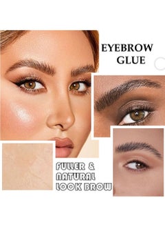 Excefore Brow Mascara, Brow Fast Sculpt, Waterproof, Transfer-proof, Brush to Fill in Eyebrows And Cover Gray Hairs, Cruelty Free, Light Medium Brown, 2 Pack, 09 transparent brow glue  - Image 4