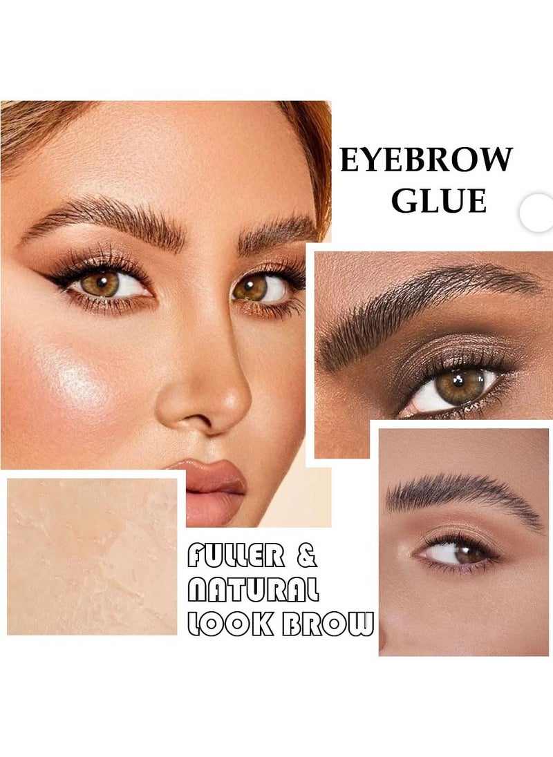 Excefore - Brow Mascara, Brow Fast Sculpt, Waterproof, Transfer-proof, Brush to Fill in Eyebrows And Cover Gray Hairs, Cruelty Free, Light Medium Brown, 2 Pack, 09 transparent brow glue - Image 1