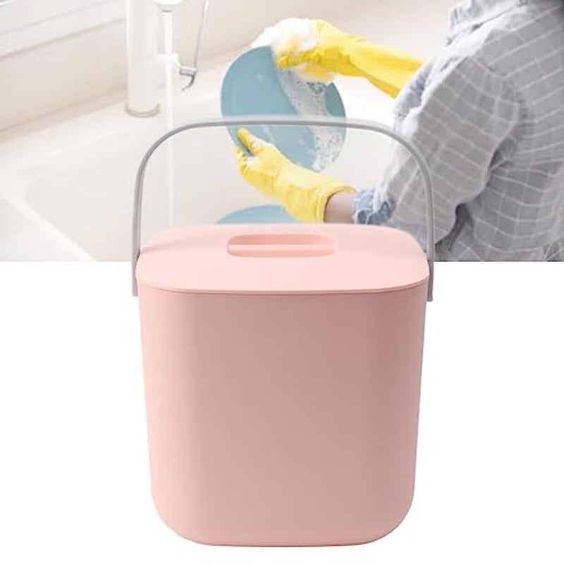 Portable countertop mini dishwasher for kitchen use, ABS plastic body, pink color, 360 spray coverage and hands-free operation - Image 4