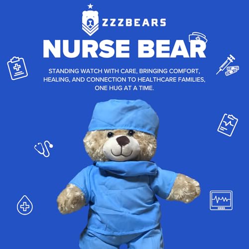 ZZZ Bears Nurse Hugs-a-Lot Teddy Bear by ZZZ Bears, Gift for Kids & Adults in The Hospital, Nursing Students & Healthcare Heroes, Get-Well-Soon Bear for Surgery Recovery - Image 2
