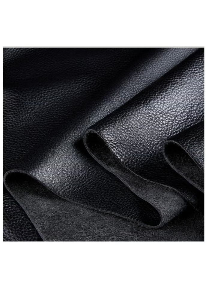 Generic - Simple Italian style top layer cowhide black large sofa - suitable for living room, room, reception room - Image 1