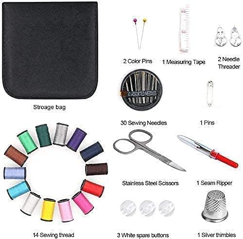 SHOPELLA SHOPELLA Sewing Kit All in one Mini Small Portable Sewing kit Box with Accessories Thread Spools Scissors Stitching Accessories Including Needle Set Travel Home  - Image 4