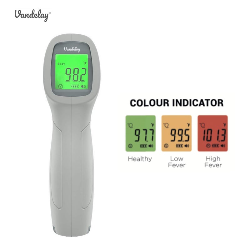 Vandelay Infrared Thermometer CQR-T800 - Made In India, Non Contact IR Thermometer, Forehead Temperature Gun | Plastic - Image 3
