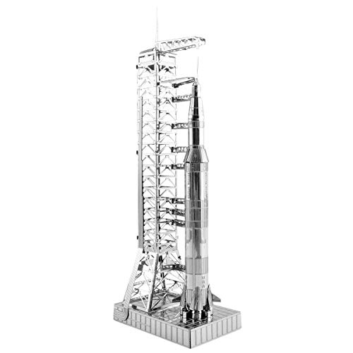 Fascinations Metal Earth 3D Metal Model Kits Set of 2 - Apollo CSM with LM and Apollo Saturn V with Gantry - Image 2