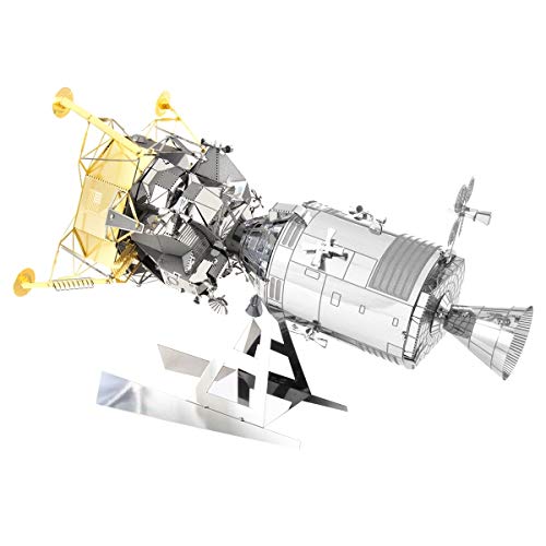 Fascinations Metal Earth 3D Metal Model Kits Set of 2 - Apollo CSM with LM and Apollo Saturn V with Gantry - Image 3