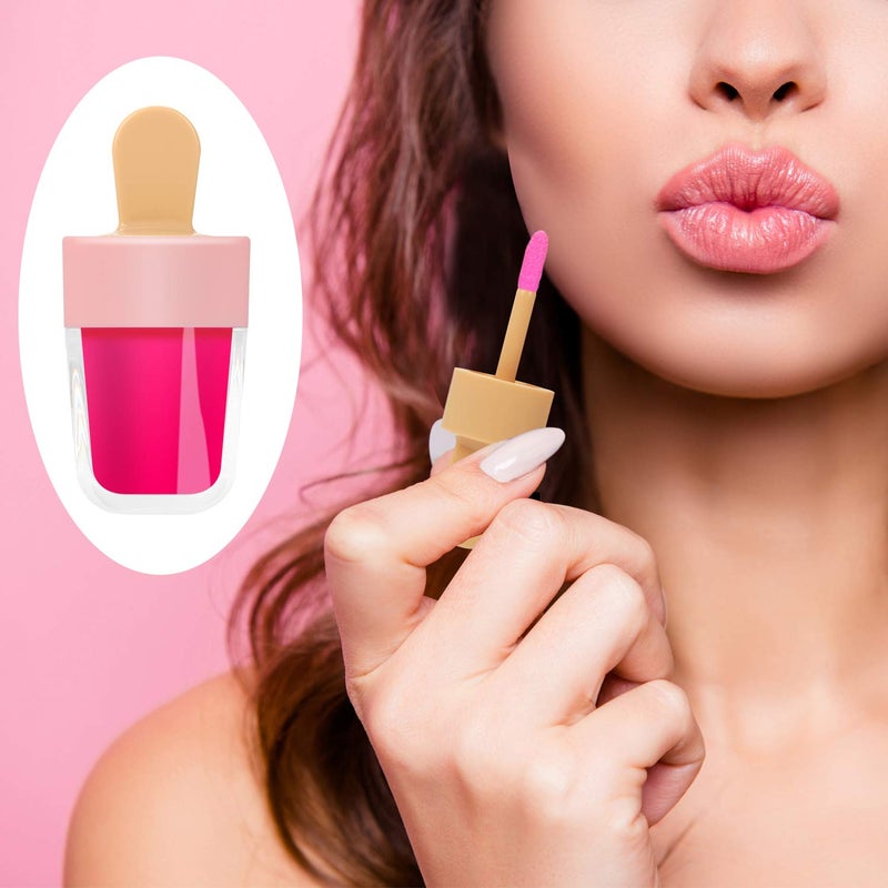 RONRONS RONRONS Lip Gloss Tubes, 15 Pieces Pink Ice-cream Shaped Empty Lip Gloss Containers Cute Mini Lipgloss Tubes with Wand for DIY Cosmetic Sample Bottles, 8ml  - Image 5