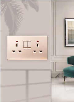 BRILLANT 5pcs dual-port 13A plug Modern Gold - BRILLANT  - Image 2