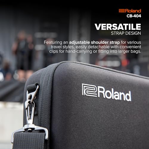 Roland حقيبة حمل رولاند CB-404 | حقيبة حمل مخصصة رسمياً لـ SP-404MKII و SP-404A و SP-404SX و SP-404 | مقابض برتقالية للتخصيص | خفيفة وقوية | حزام كتف قابل للفصل - Image 4