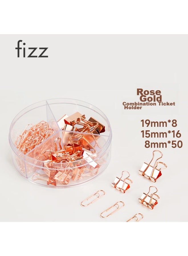 Fizzy Metal Clip Set Combination / Desktop Office Supplies Fz216006 - Image 1