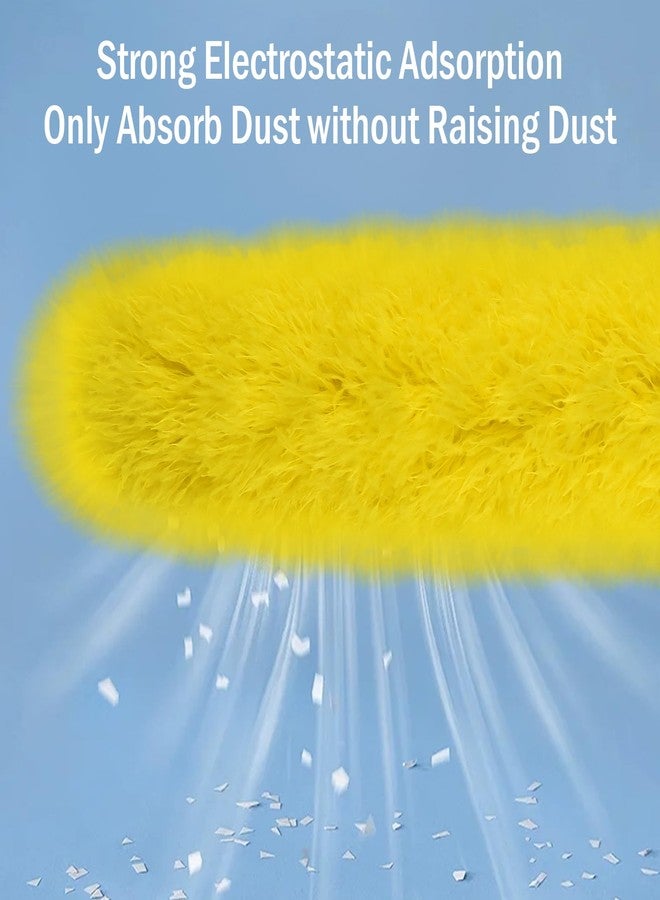 Dymoll Cobweb Duster with Extension Pole, 110" Microfiber Feather Duster Kit with Bendable Washable Heads, Spider Web Brush, Dusters for Cleaning Ceiling Fan, High Ceiling, Blinds, Furniture & Cars - Image 3
